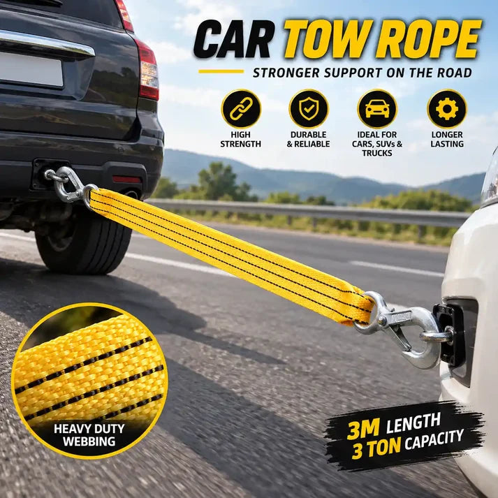 ✨Heavy Duty Emergency Vehicle Recovery Strap with Safety Shackles-🚙Road Rescue Essential for Car & SUV