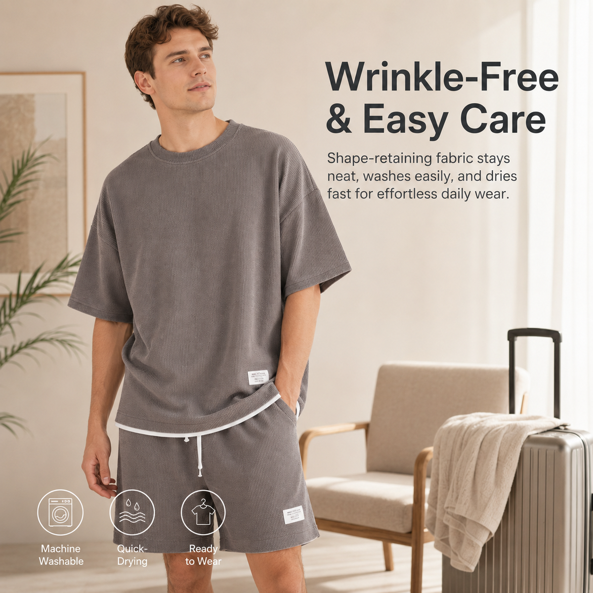 Premium Waffle Knit Lounge Set