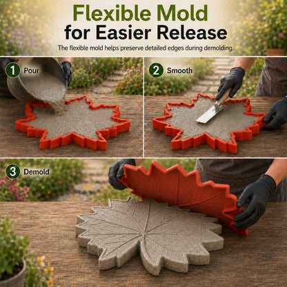 💥 LAST DAY 49% OFF – 🌿 Reusable Decorative Garden Stepping Stone Mold – Make Your Garden Truly One of a Kind