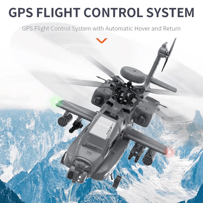 💯YU XIANG F11-S AH64 Apache RC Helicopter 1/32 2.4G 6CH RTF GPS Smart Version