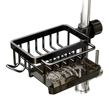 💦 Hanging Faucet Drain Rack with Drip Tray Stainless Steel Detachable