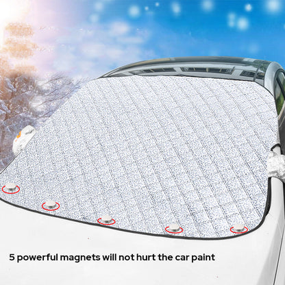 🚗Limited Time Promotion 50% OFF ✨ 4-Layer Magnetic Windshield Car Cover - Thermal Insulation & Frost Protection with Easy Installation ❄️🔗