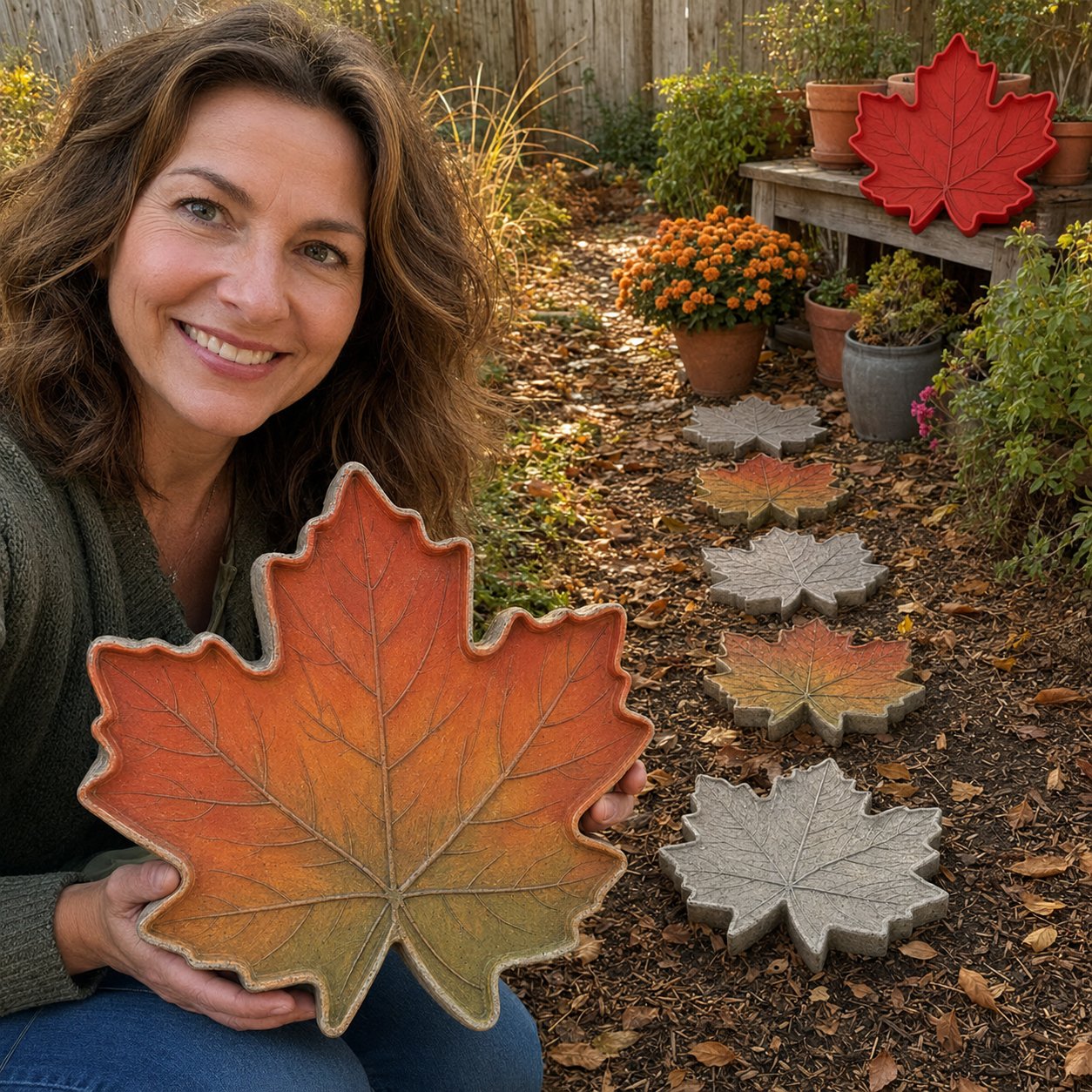 💥 LAST DAY 49% OFF – 🌿 Reusable Decorative Garden Stepping Stone Mold – Make Your Garden Truly One of a Kind