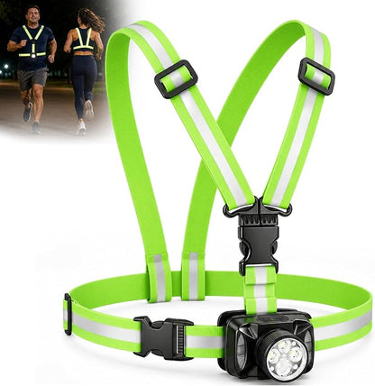🏃Running Lights for Runners, 550Lm, Y-Shaped Buckle Running Light Vest