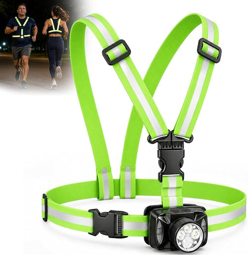 🏃Running Lights for Runners, 550Lm, Y-Shaped Buckle Running Light Vest