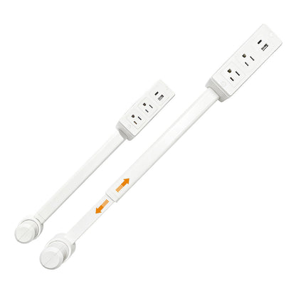 🔌 Extendable Outlet Extender with Rotating Base & USB-A/USB-C Charging