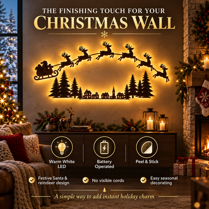 Hot sales🔥LED Santa & Reindeer Christmas Wall Decor