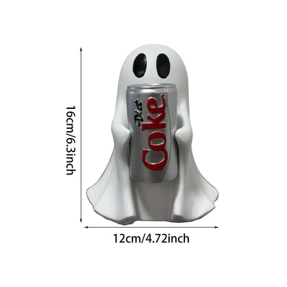 🎃Halloween Sale🎃Ghost Holding Drink Resin Craft Ornament, Home Decor Item