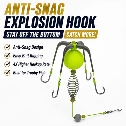 🎣 Anti‑Snag Floating Explosion Hook Rig for Carp & Catfish