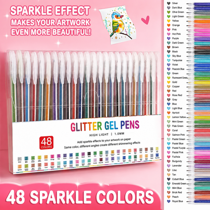 ✨ Sparkle Deal Vibrant Glitter Gel Pens for Coloring, Drawing & Creative Fun