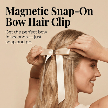 Buy 1 Get 1 Free🎀 The 'Instant Elegant': Magnetic Snap-On Bow Hair Clip