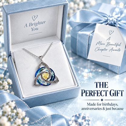 12-Month Birthstone Celtic Knot Necklace 💖