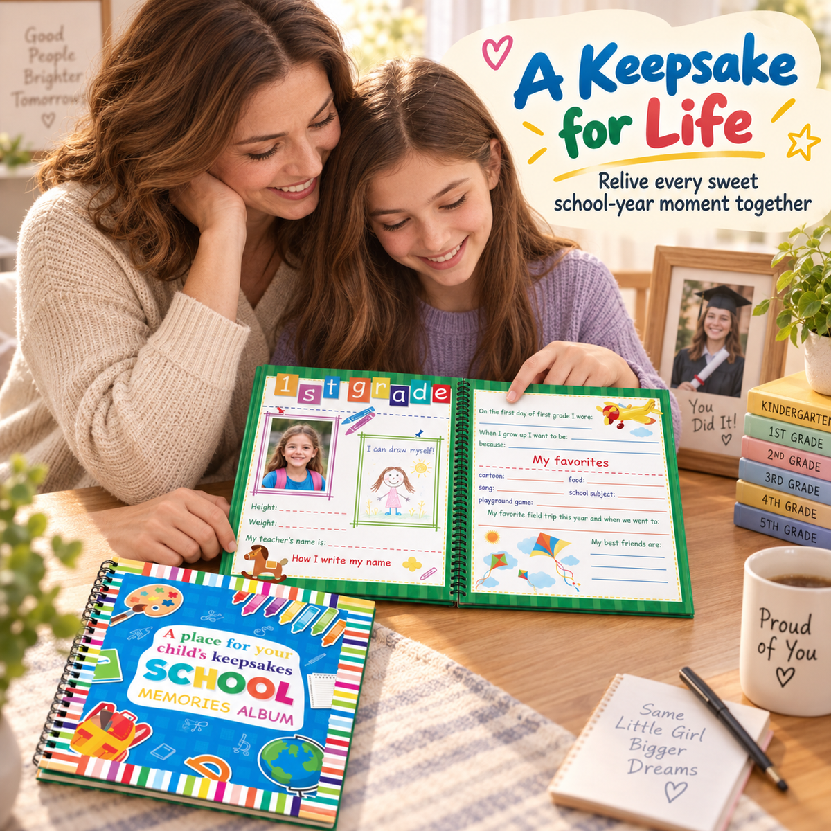 'Capture Every School Year: The Ultimate Kids Memory & Keepsake Book 📖'