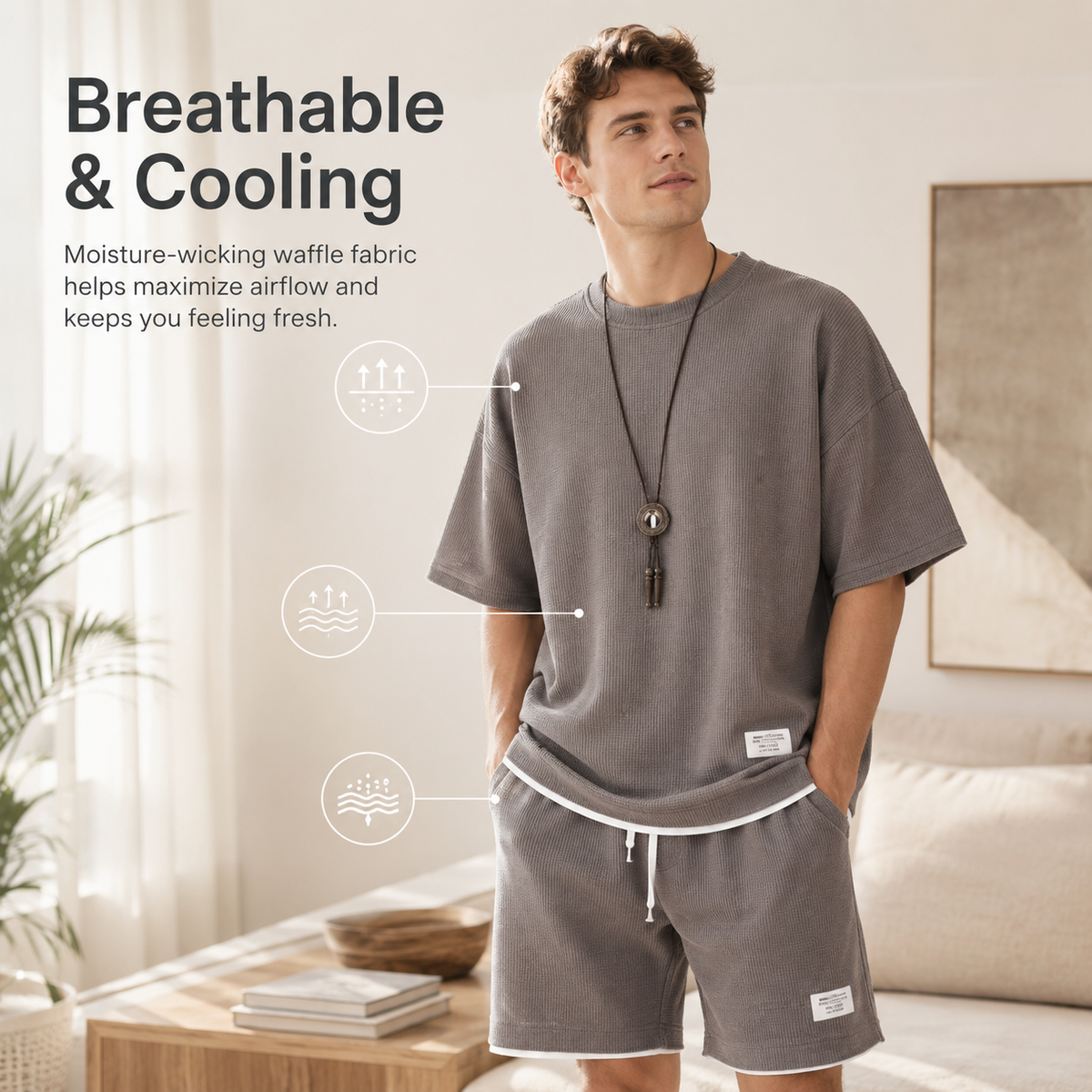Premium Waffle Knit Lounge Set