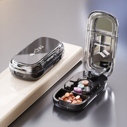 💊Portable Pill Cutter/Splitter & Storage Case (Cuts into 1/2, 1/3, or 1/4 portions)