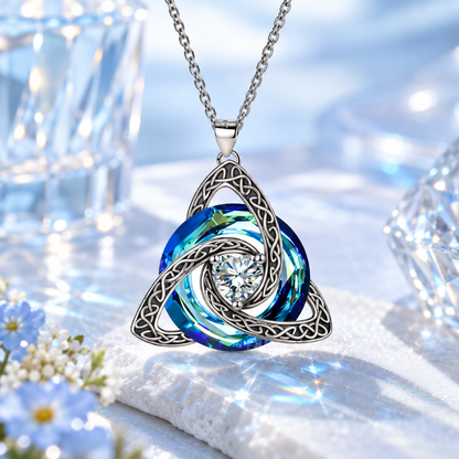 12-Month Birthstone Celtic Knot Necklace 💖