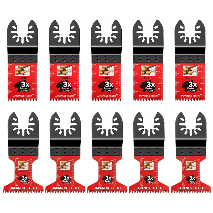 Japanese tooth oscillating saw blades 10 piece set
