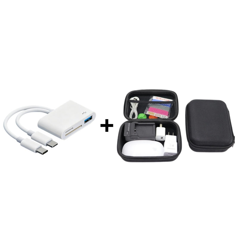💻Universal 5-in-1 Card Reader Hub – Dual Type-C Multi-Port Memory Card Reader