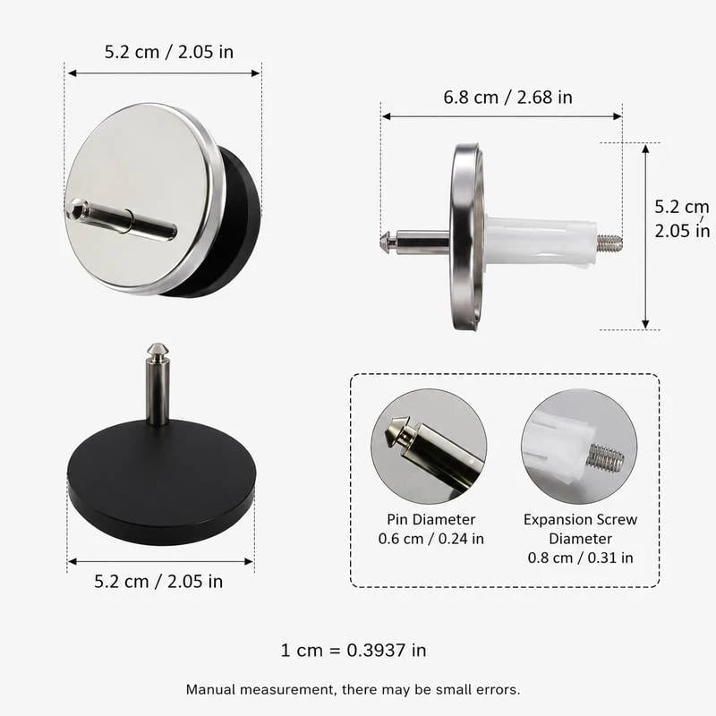 🔥HOT SALE🔥2 Counts, Universal Toilet Seat Expansion Screw Bolts, Thickened Stainless Steel🔩