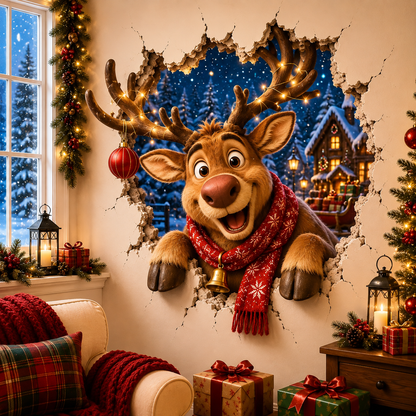 🔥Last Day 50% OFF-19.7'' Christmas Breaking Through the Wall Decal