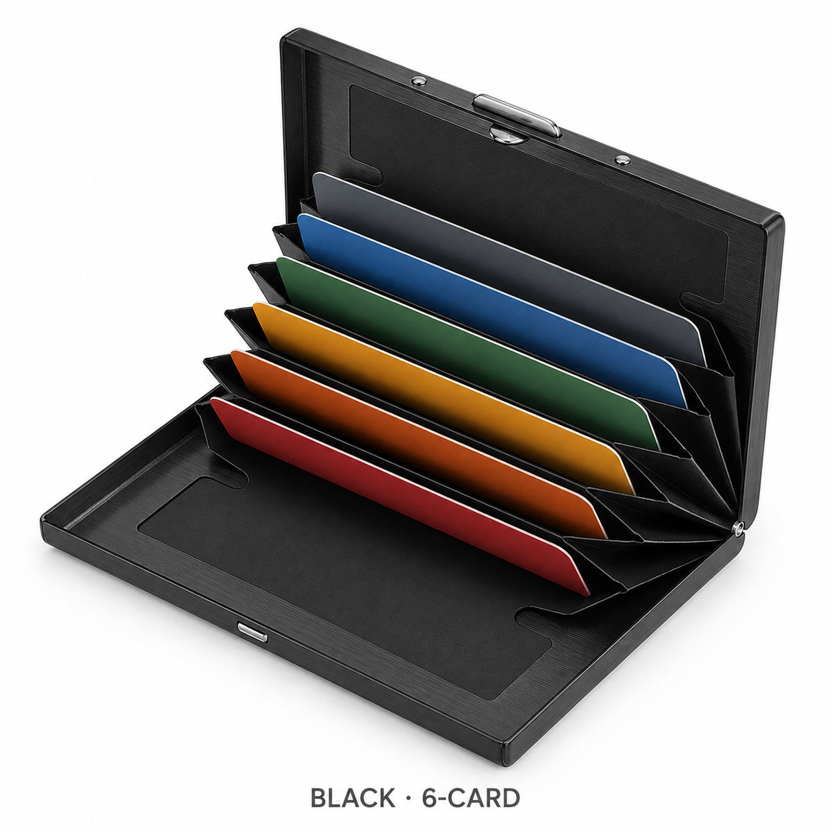 🔒 RFID-Blocking Stainless Steel Card Wallet – 6/10-Card Slim Organizer