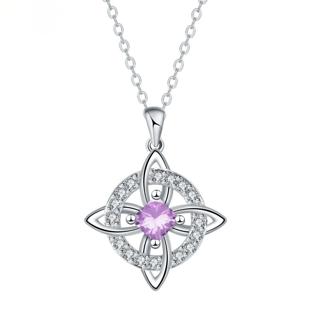 Personalized Witch’s Knot Birthstone Necklace