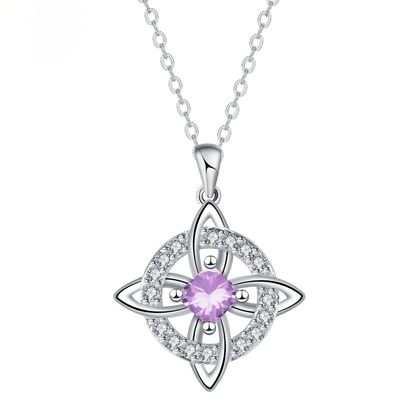 Personalized Witch’s Knot Birthstone Necklace