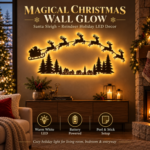 Hot sales🔥LED Santa & Reindeer Christmas Wall Decor