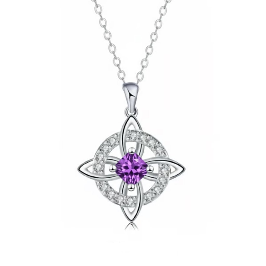 Personalized Witch’s Knot Birthstone Necklace