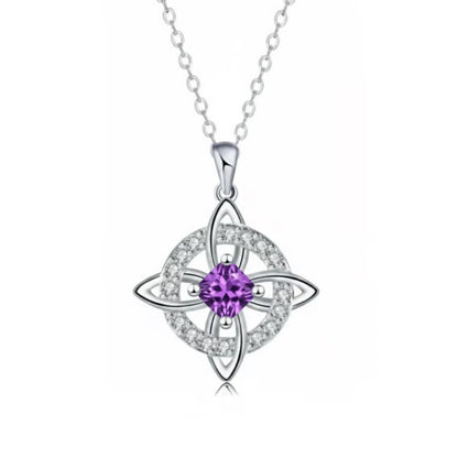 Personalized Witch’s Knot Birthstone Necklace