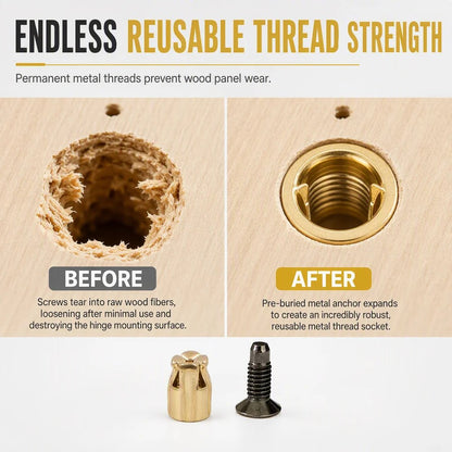 🔩 Heavy-Duty Cabinet Hinge Expansion Repair Kit | Fix Stripped & Loose Doors