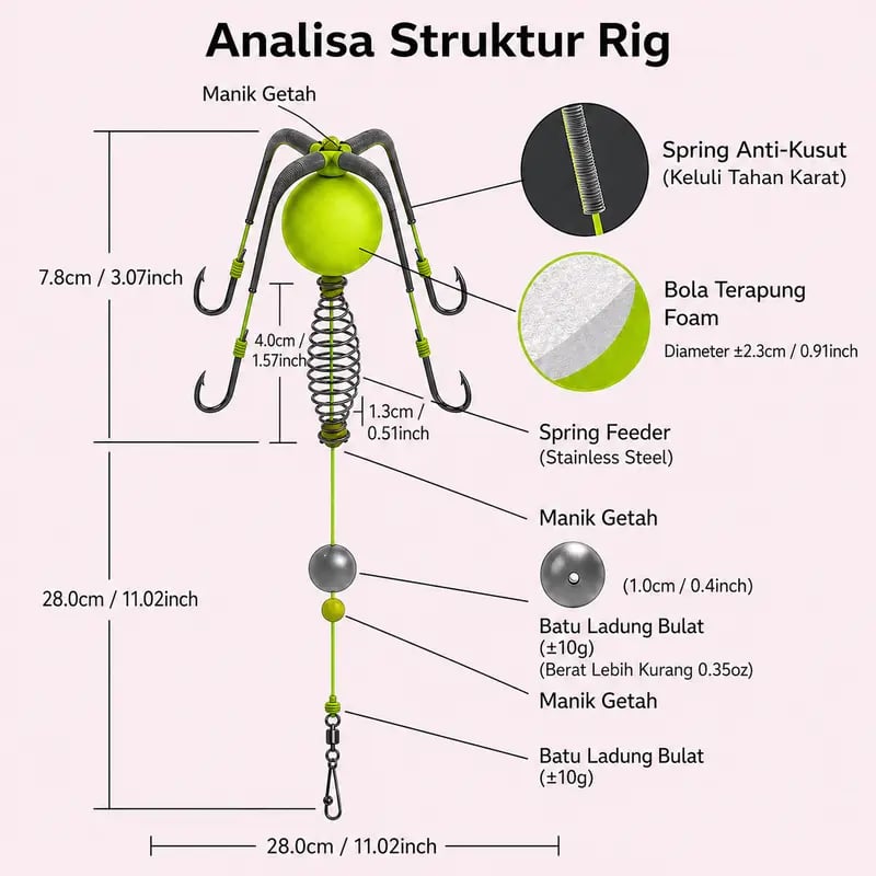 🎣 Anti‑Snag Floating Explosion Hook Rig for Carp & Catfish