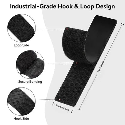 Heavy Duty Water-Resistant Reusable Self-Adhesive Double-Sided Hook-and-Loop Strips