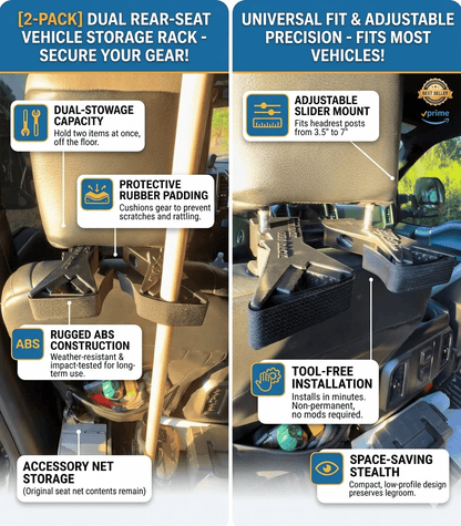 Tactical Seat Back Gun Rack – Universal Fit, Tool-Free Install