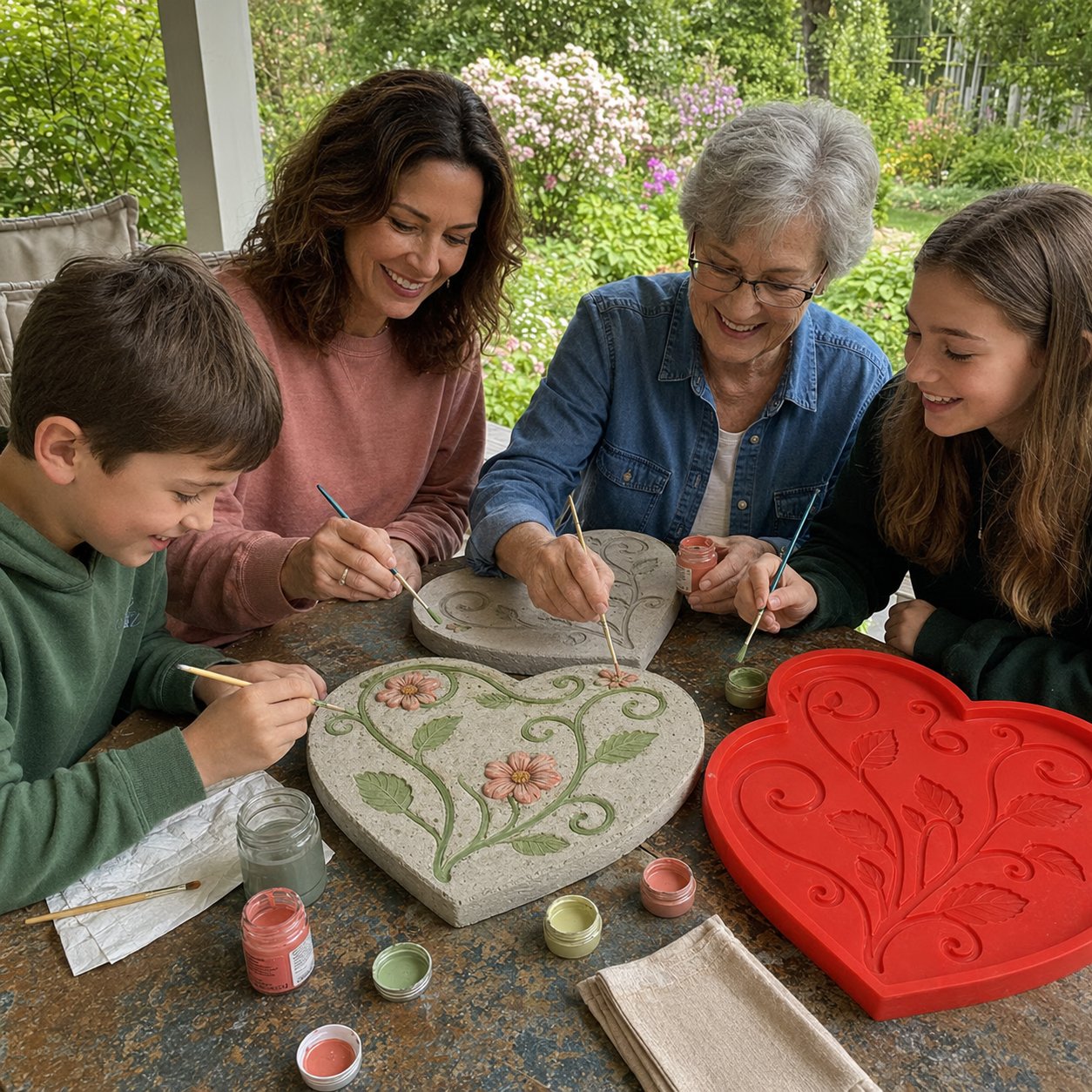 💥 LAST DAY 49% OFF – 🌿 Reusable Decorative Garden Stepping Stone Mold – Make Your Garden Truly One of a Kind