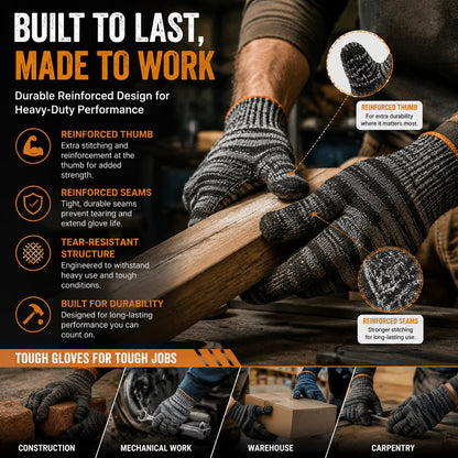 🧤Gardening Gloves for Men & Women– Breathable Stretch Work Gloves with Reinforced Grip | Multi-Purpose Yard, Workshop Protection Gloves