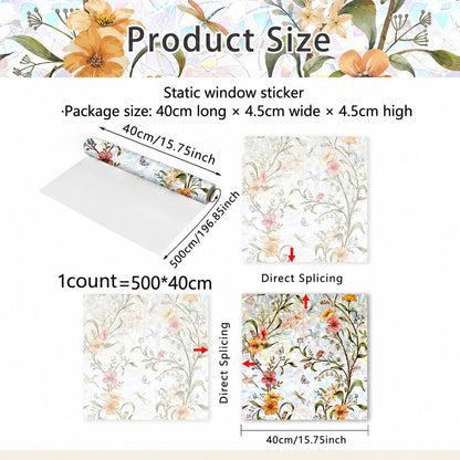 🌸 Floral Static Cling Window Sticker