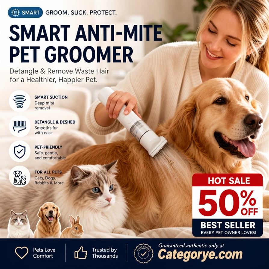 ⏰LIMITED TIME PRICE🔥Electric Pet Grooming Comb🐕Keep your furry friends away from mites, fleas and tangled fur！