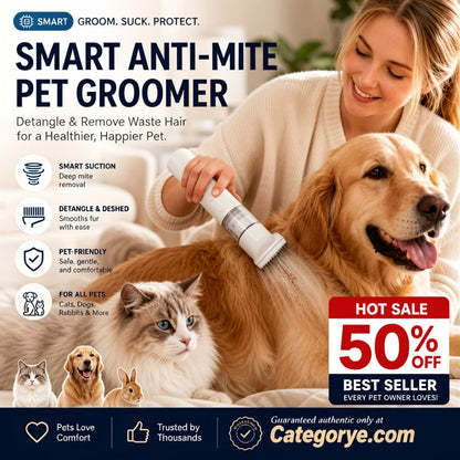 ⏰LIMITED TIME PRICE🔥Electric Pet Grooming Comb🐕Keep your furry friends away from mites, fleas and tangled fur！