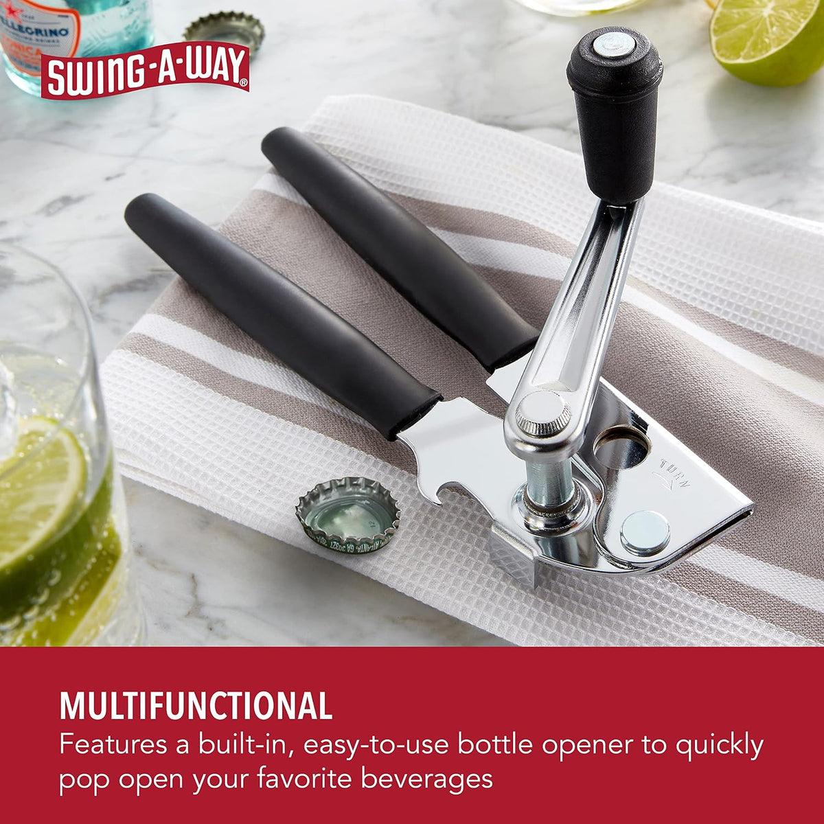 Manual Can Opener with Soft Handles,Commercial Can Openers Heavy Duty