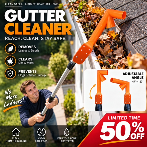 No-Climb Gutter Cleaning Tool