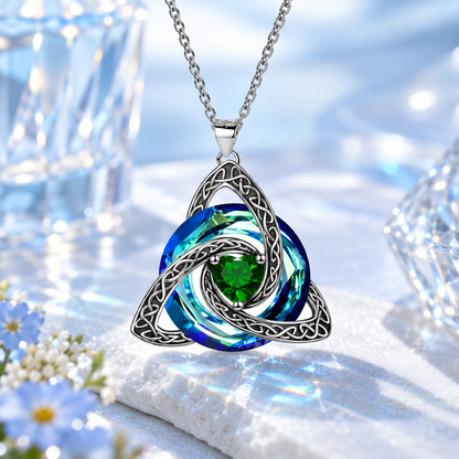 12-Month Birthstone Celtic Knot Necklace 💖
