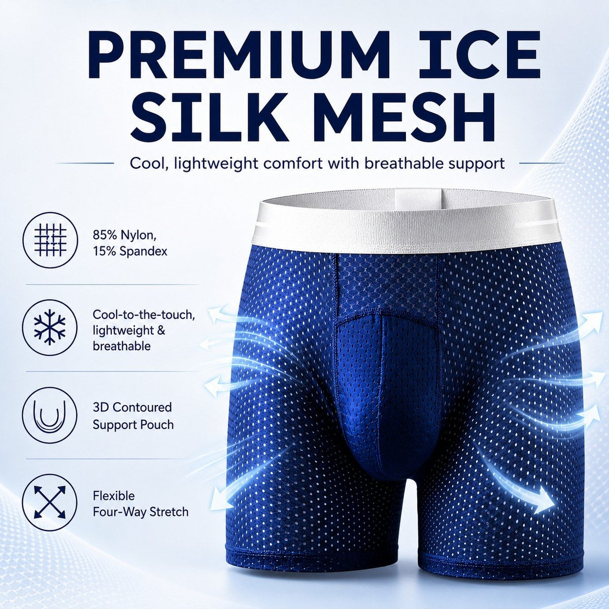 Premium All-Day Comfort IceSilk Mesh Men's Boxer