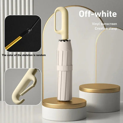 Automatic Folding Umbrella,Portable Rain Umbrella with Loop Buckle☂️