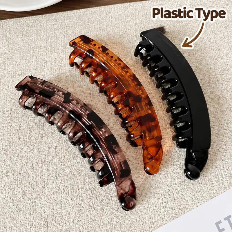 6 PCS Banana Hair Clips for Women, Cute and Stylish French Hair Claw Clips