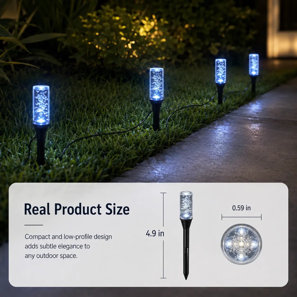Set of 20 LED Solar Garden Stake Lights