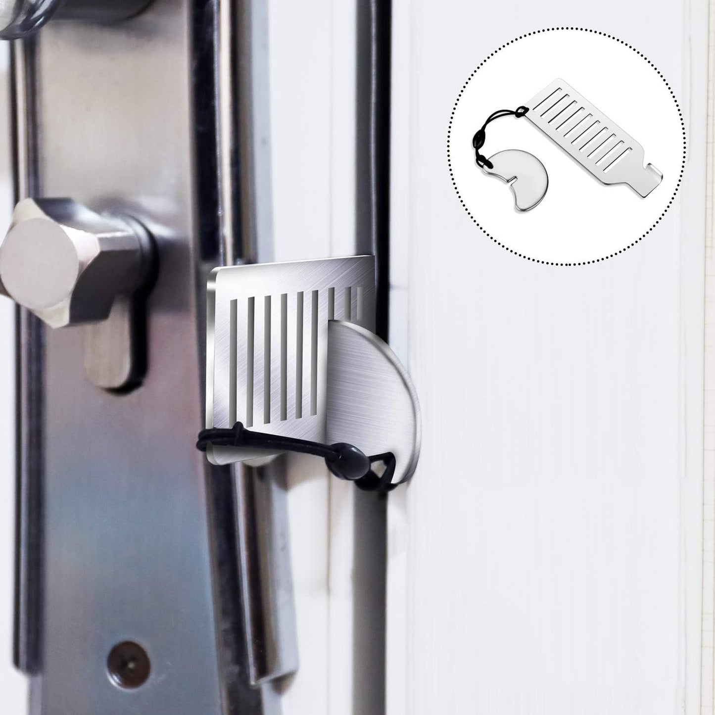 🔒 Portable Stainless Steel Travel Door Security Lock