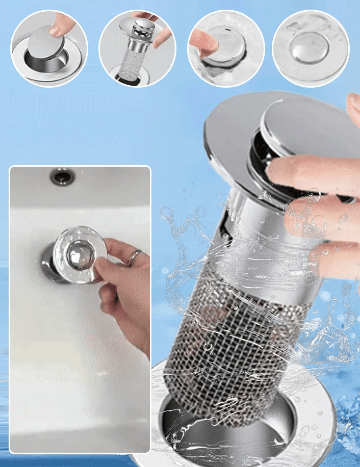 Sink Drain Strainer🚫Clog-Free Drain in Seconds!