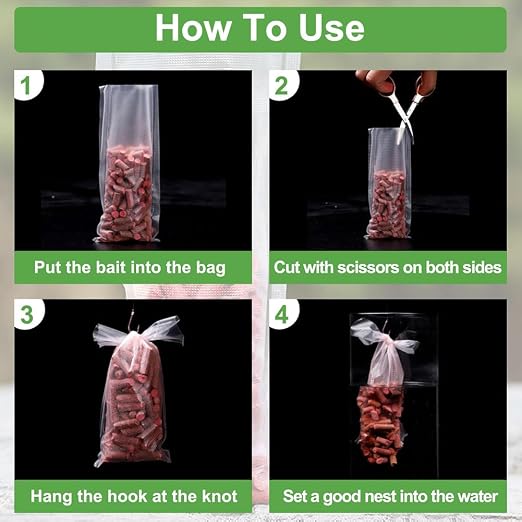 🎣PVA Water‑Soluble Bait Bags - No Residue Fast Sink Fishing Tackle