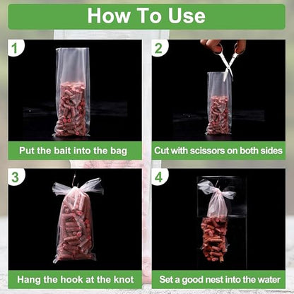 🎣PVA Water‑Soluble Bait Bags - No Residue Fast Sink Fishing Tackle